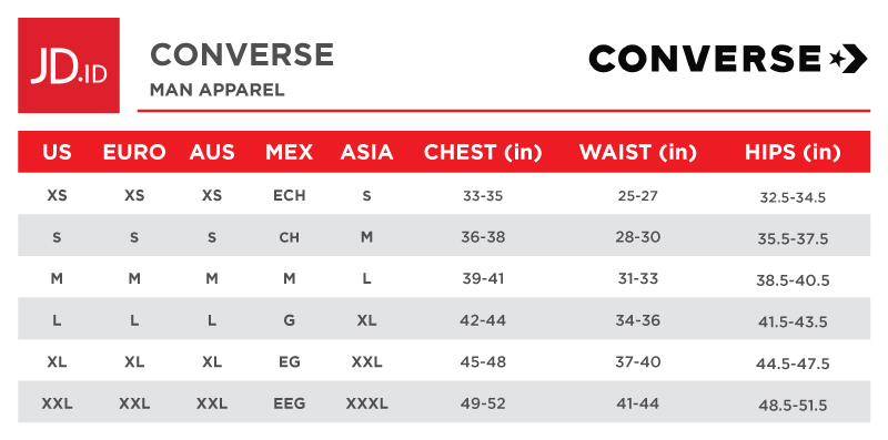 Detail Ukuran Sepatu Converse Nomer 32