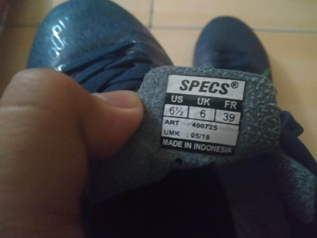 Detail Ukuran Sepatu Specs Futsal Nomer 9