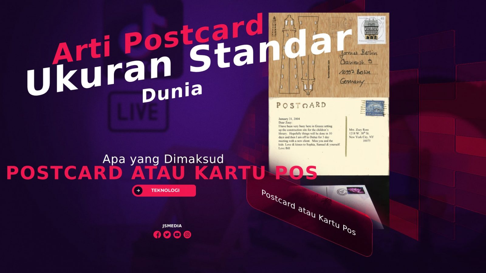 Detail Ukuran Standar Kartu Pos Nomer 19