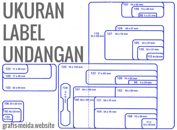 Detail Ukuran Stiker Nama Undangan Nomer 2