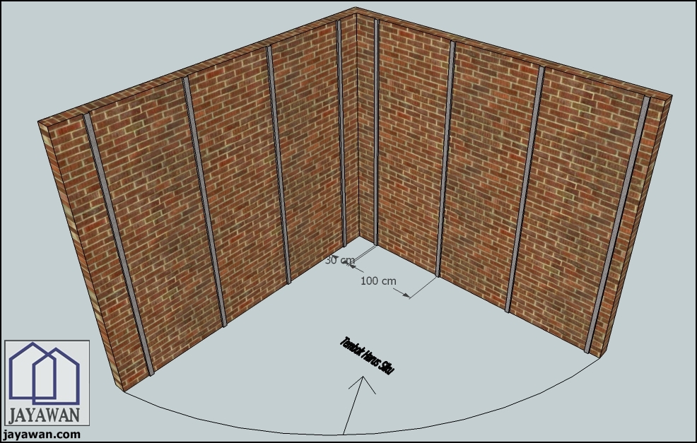 Detail Ukuran Tebal Dinding Tembok Pada Gambar Kerja Nomer 14