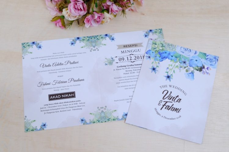 Detail Ukuran Undangan Pernikahan 1 Lembar Nomer 30
