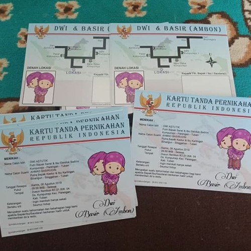 Detail Ukuran Undangan Pernikahan 1 Lembar Nomer 34