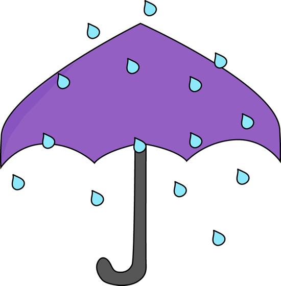 Umbrella With Rain Clipart - KibrisPDR