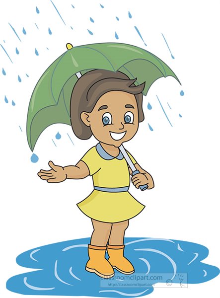 Detail Umbrella With Rain Clipart Nomer 11