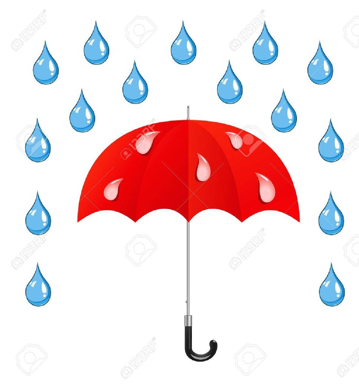 Detail Umbrella With Rain Clipart Nomer 31