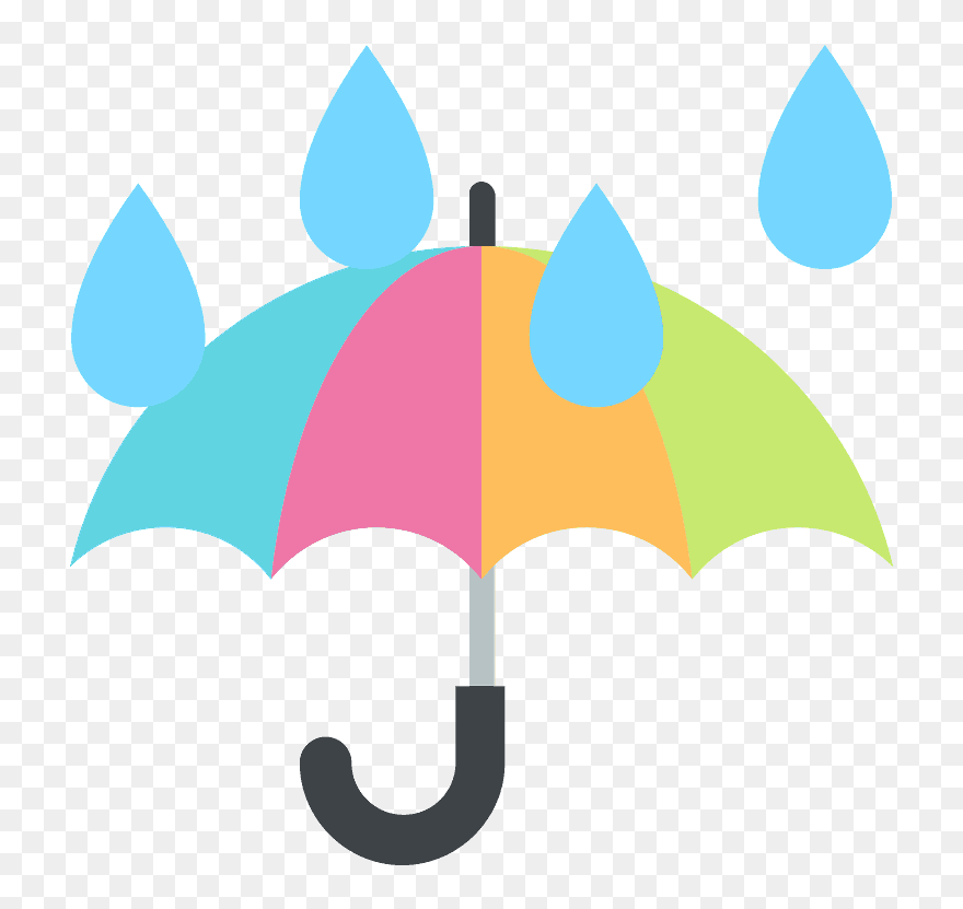 Detail Umbrella With Rain Clipart Nomer 4