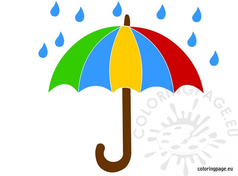 Detail Umbrella With Rain Clipart Nomer 34