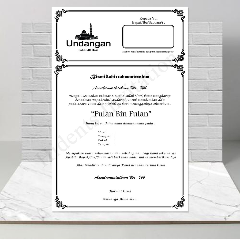 Undangan 1 Tahun Meninggal - 55+ Koleksi Gambar