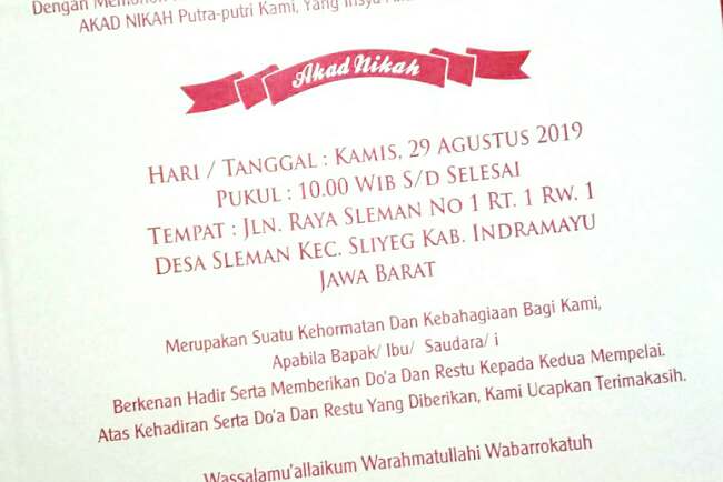 Detail Undangan Akad Nikah Nomer 40