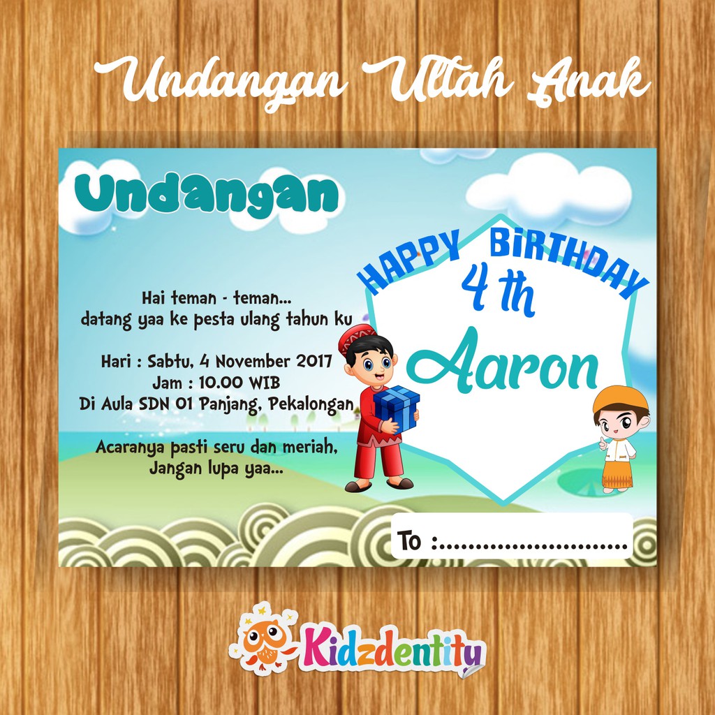 Detail Undangan Anak Ulang Tahun Nomer 27