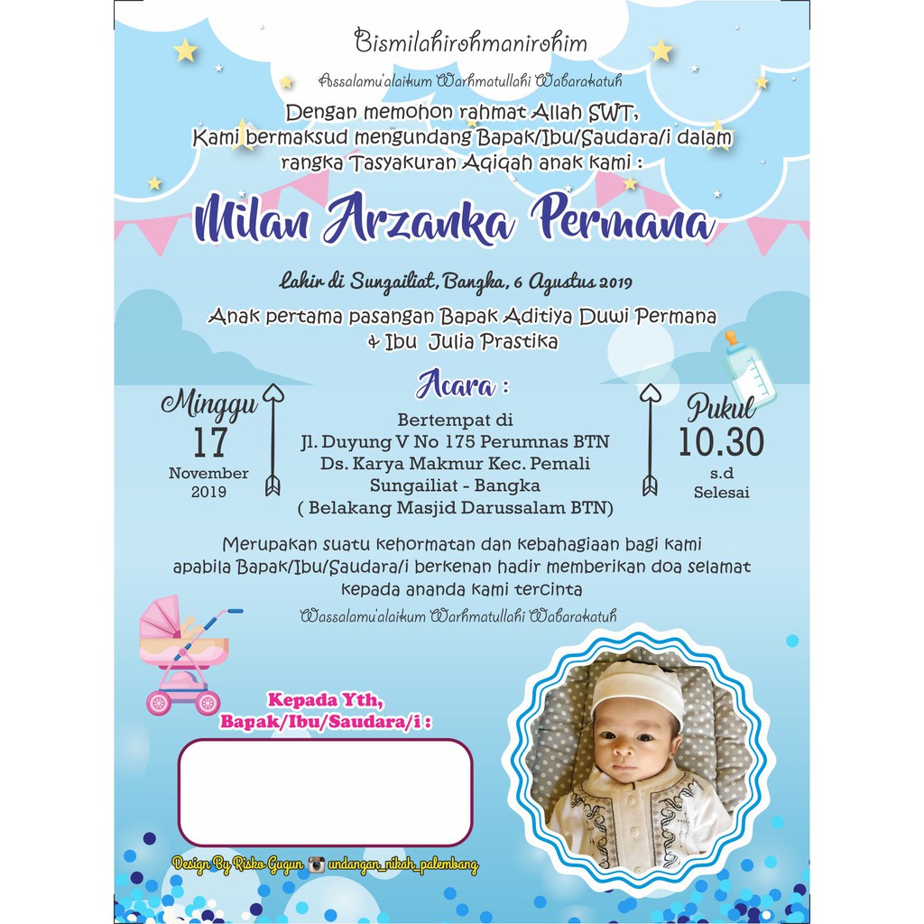 Detail Undangan Aqiqah Anak Nomer 14