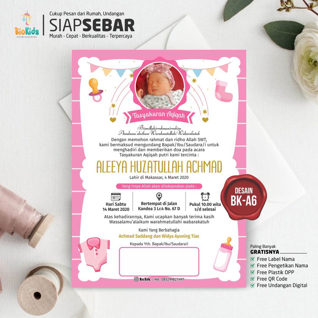 Detail Undangan Aqiqah Anak Perempuan Nomer 28