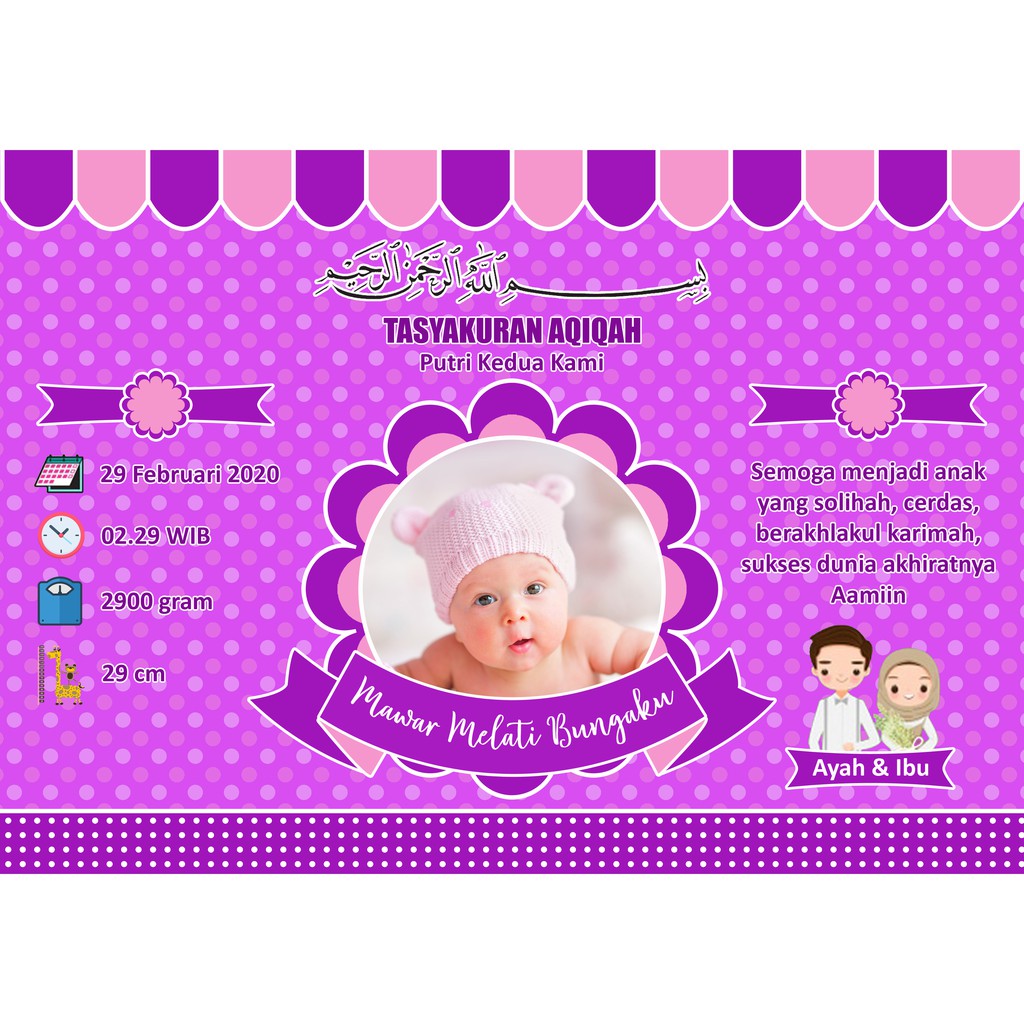 Detail Undangan Aqiqah Anak Perempuan Nomer 52