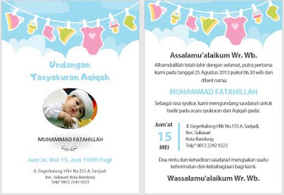 Detail Undangan Aqiqah Lucu Nomer 58