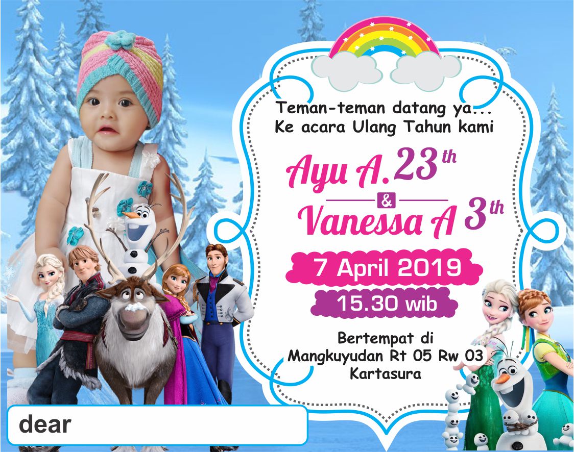 Detail Undangan Frozen Nomer 15