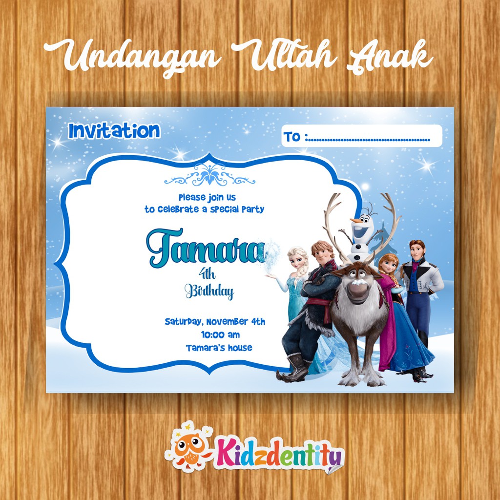 Detail Undangan Frozen Nomer 26