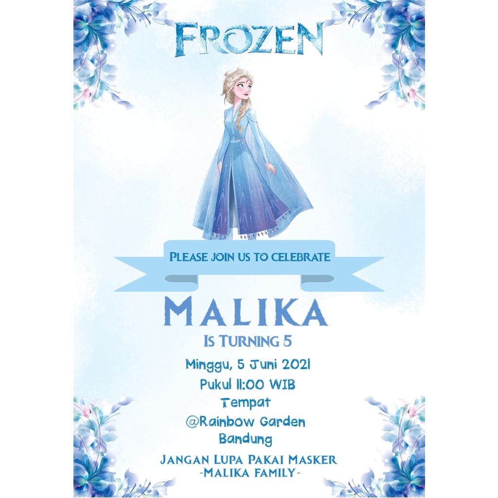 Detail Undangan Frozen Nomer 44