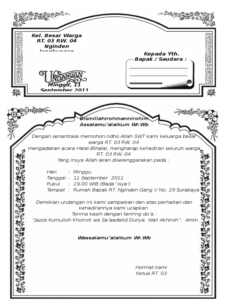 Detail Undangan Halal Bihalal Keluarga Doc Nomer 17