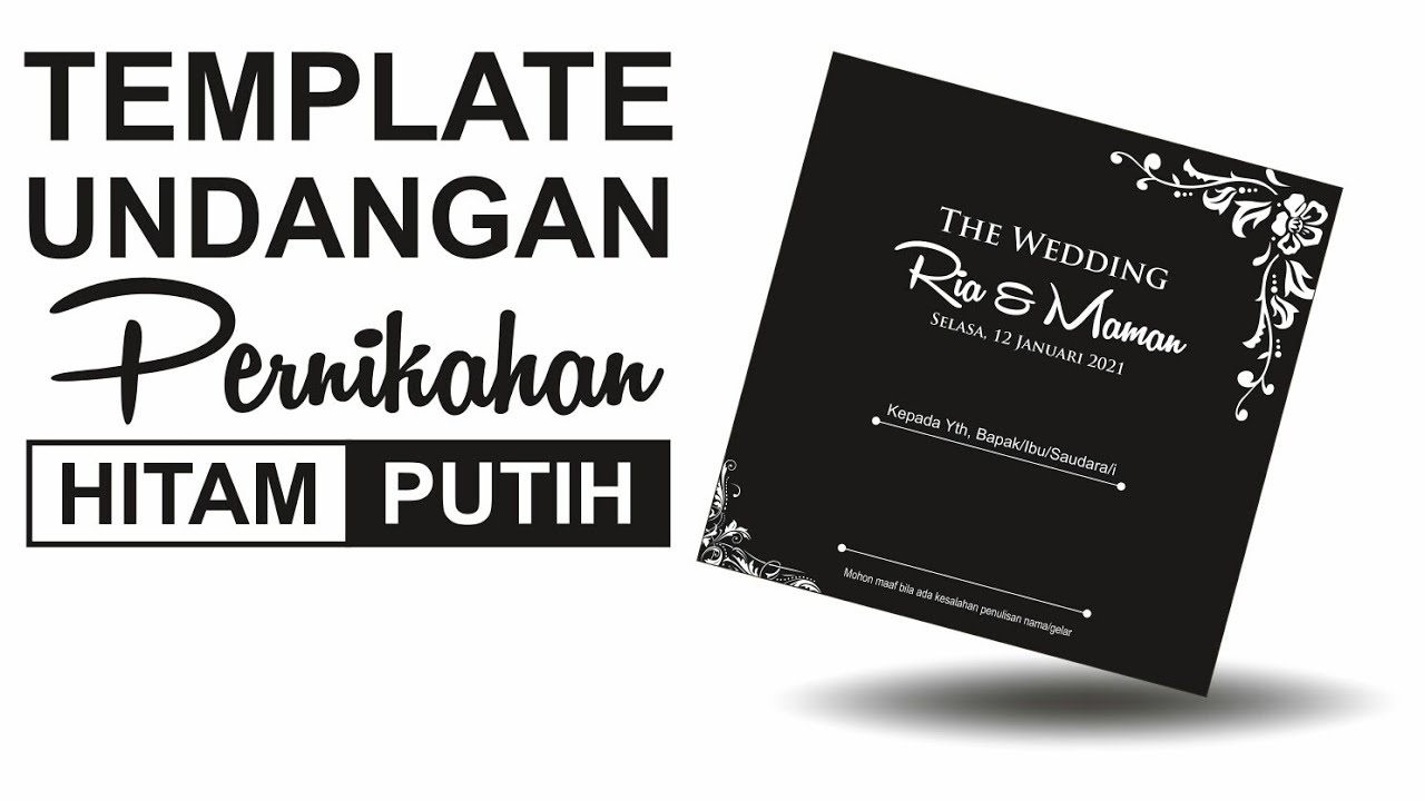 Detail Undangan Hitam Putih Elegan Nomer 38