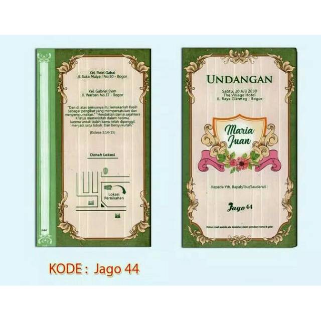 Detail Undangan Jago 45 Nomer 44