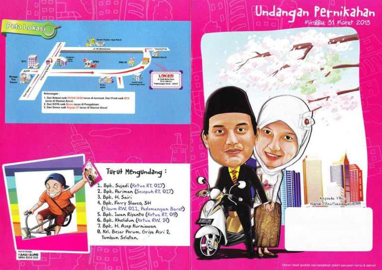 Download Undangan Karikatur Pernikahan Nomer 5