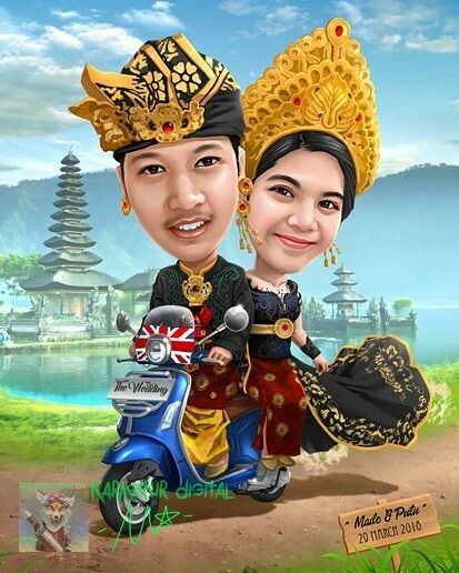 Download Undangan Karikatur Pernikahan Nomer 36