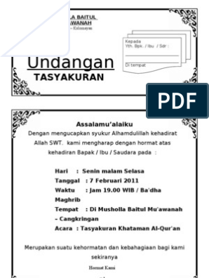 Detail Undangan Khataman Al Quran Nomer 38