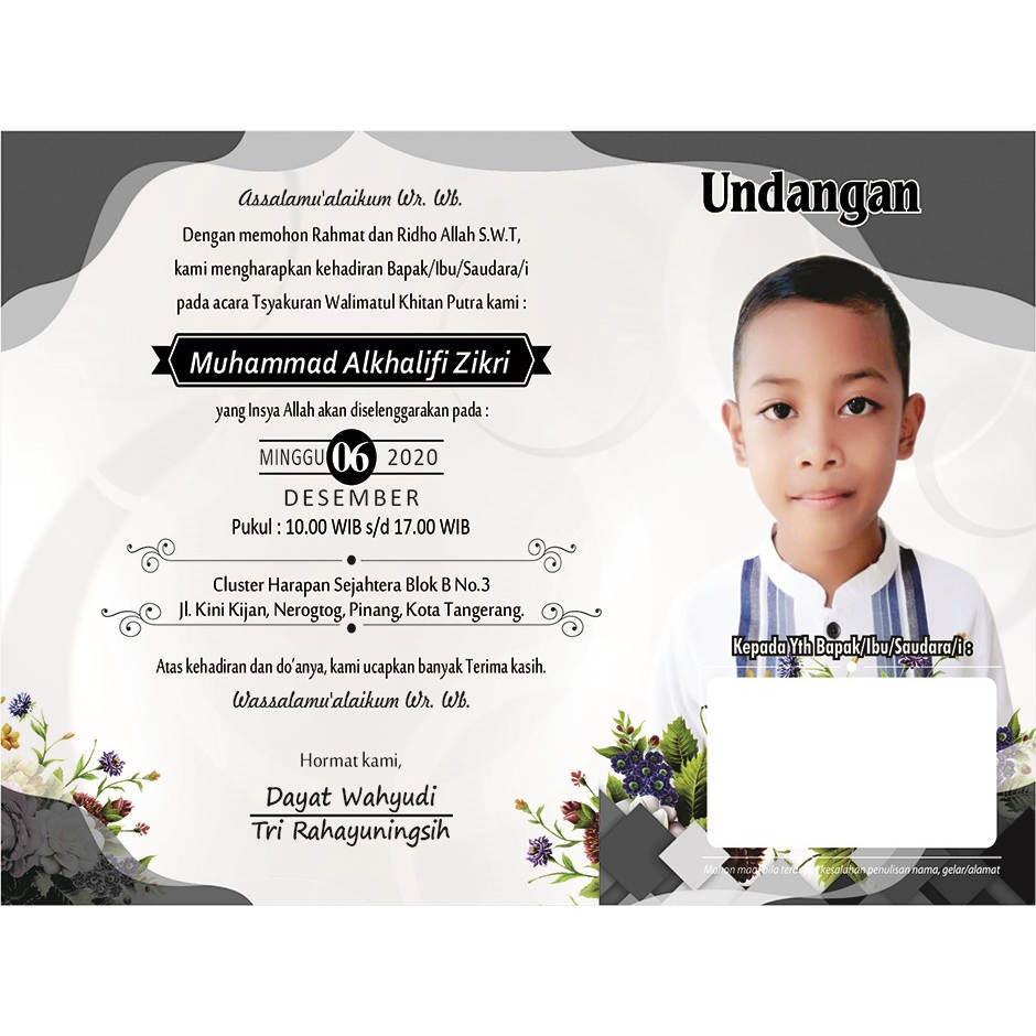 Detail Undangan Khitan Anak Nomer 18