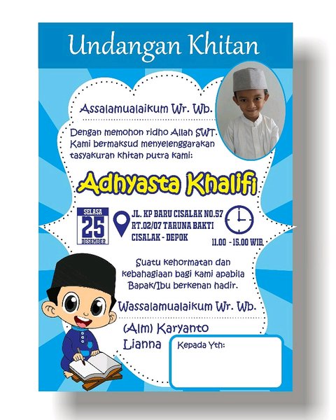 Detail Undangan Khitan Anak Nomer 23