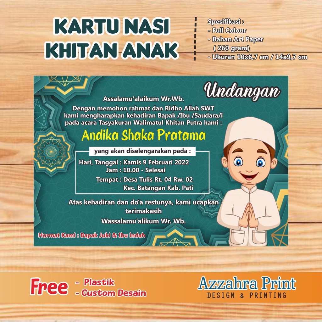 Detail Undangan Khitanan Anak Nomer 46