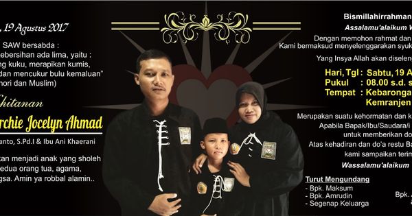 Detail Undangan Khitanan Sunat Anak Format Coreldraw Nomer 8