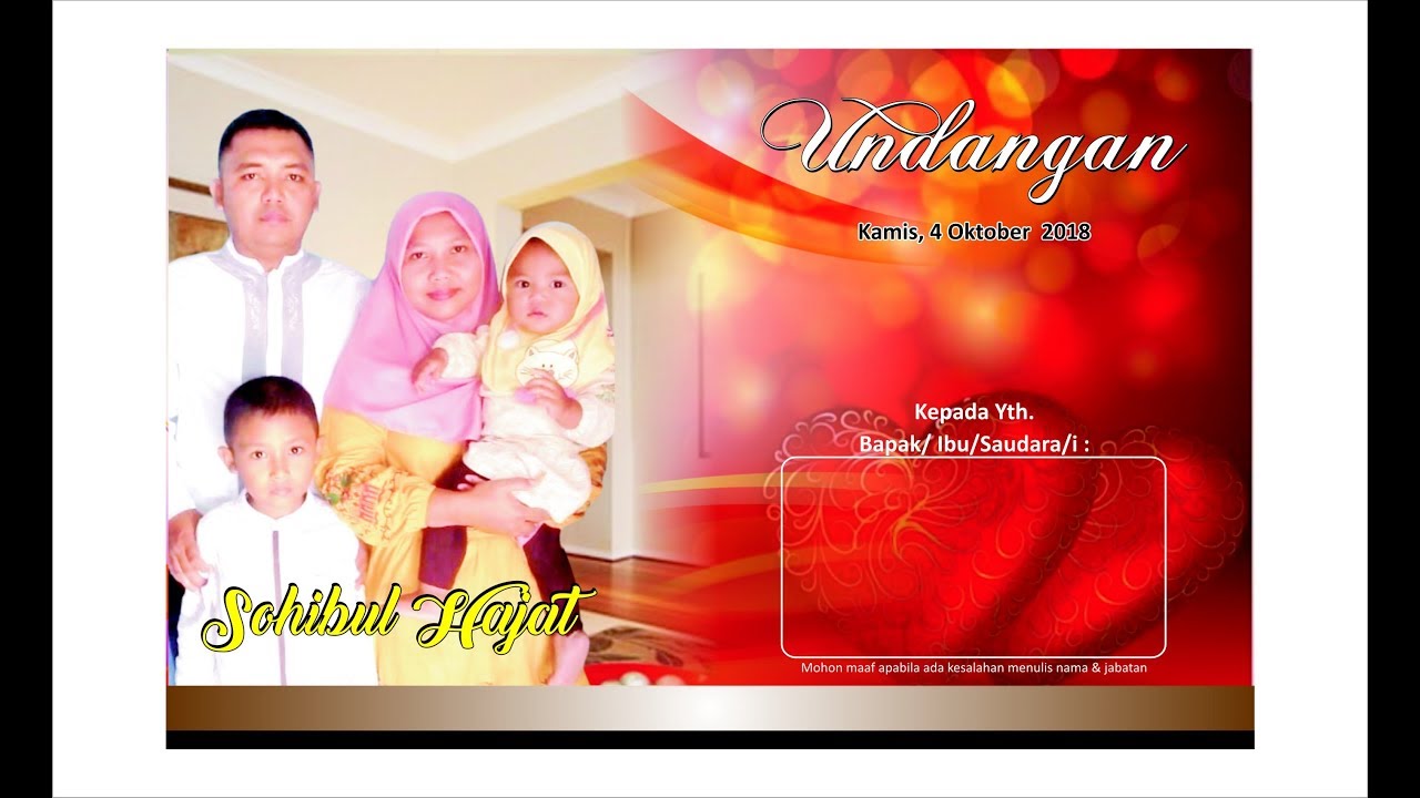 Detail Undangan Khitanan Sunat Anak Format Coreldraw Nomer 19