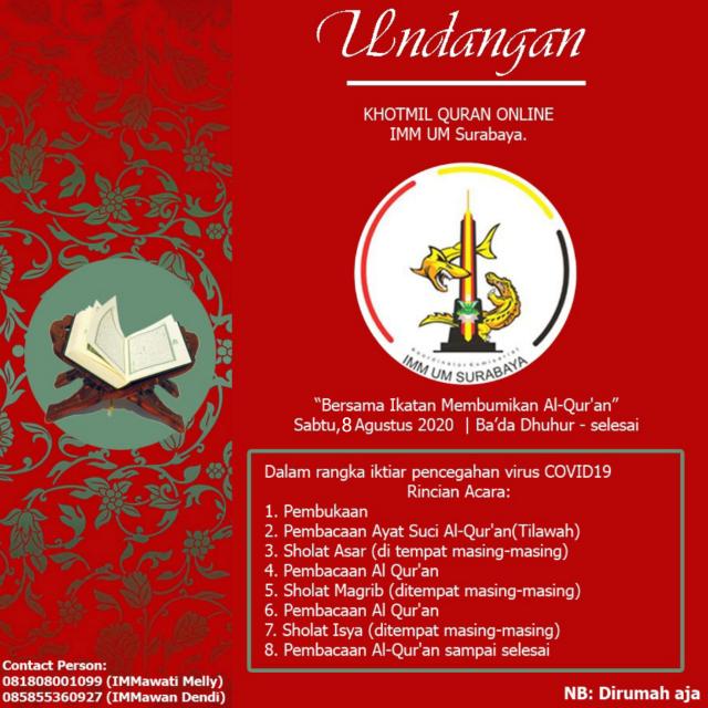 Detail Undangan Khotmil Qur An Nomer 12