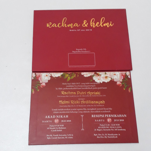 Detail Undangan Nikah Hardcover Nomer 4