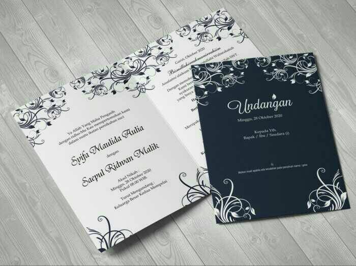 Detail Undangan Nikah Hitam Putih Nomer 18