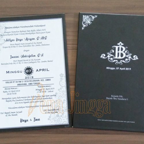 Detail Undangan Nikah Hitam Putih Nomer 25