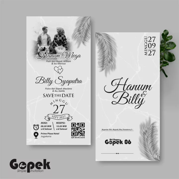 Detail Undangan Nikah Hitam Putih Koleksi Nomer 45