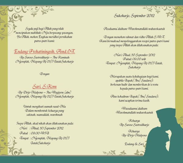 Detail Undangan Nikah Islami Nomer 16