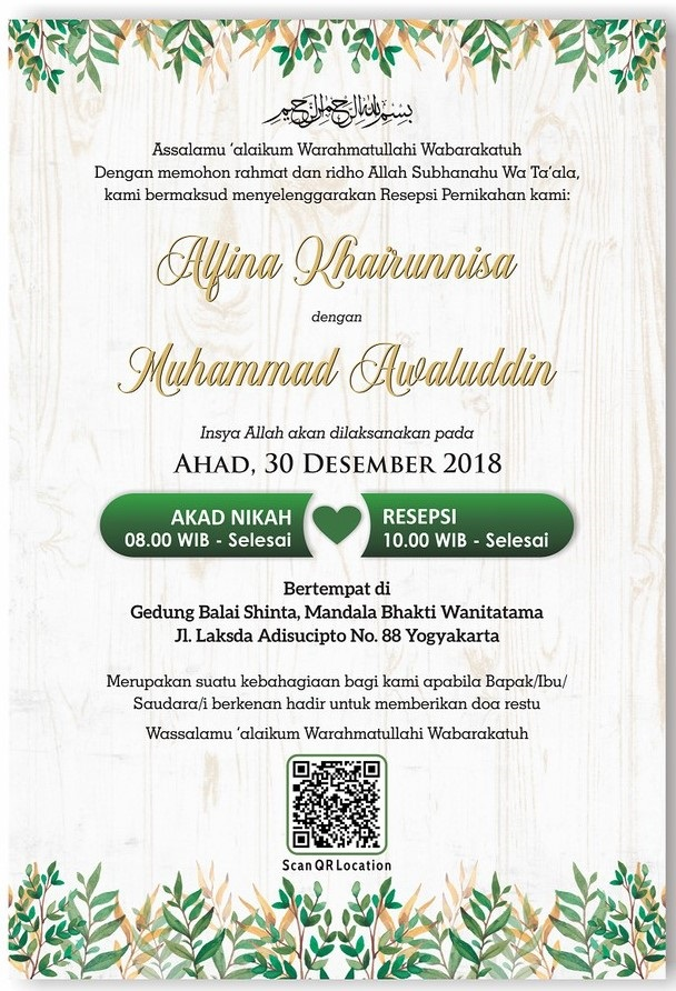 Detail Undangan Nikah Islami Nomer 27