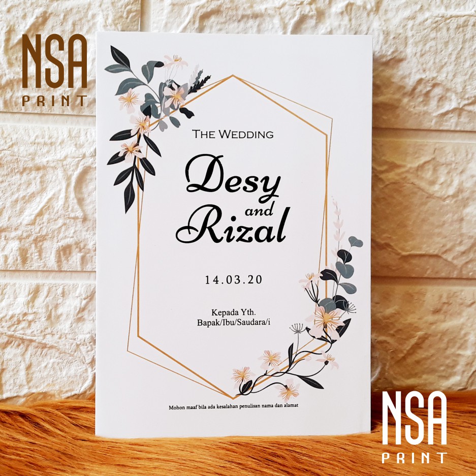Detail Undangan Pernikahan Aesthetic Koleksi Nomer 9