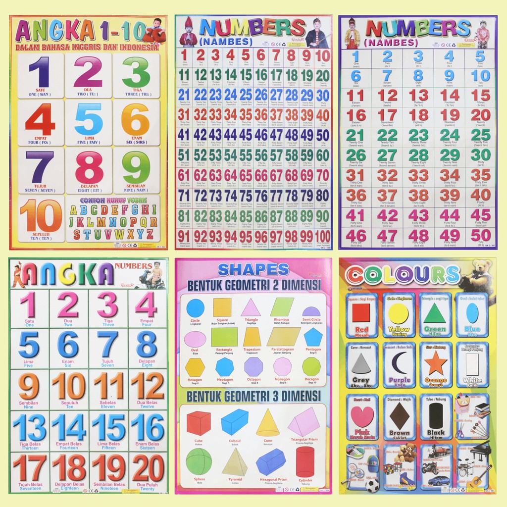 Download 1 2 3 4 Gambar Angka Untuk Anak Nomer 6