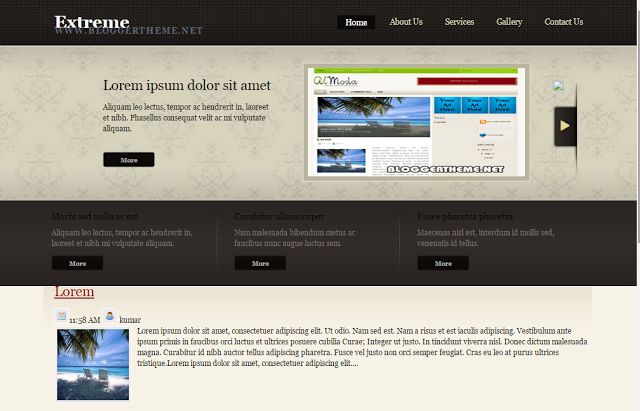 Detail 1 Column Template Blogger Nomer 45