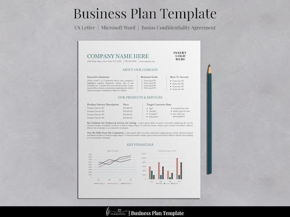 Detail 1 Page Business Plan Template Word Nomer 14