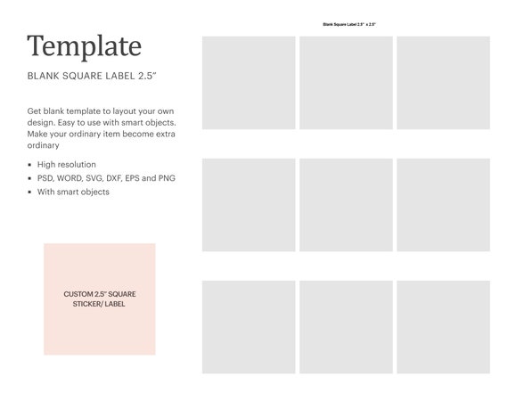 Detail 1 X 1 Label Template Nomer 48