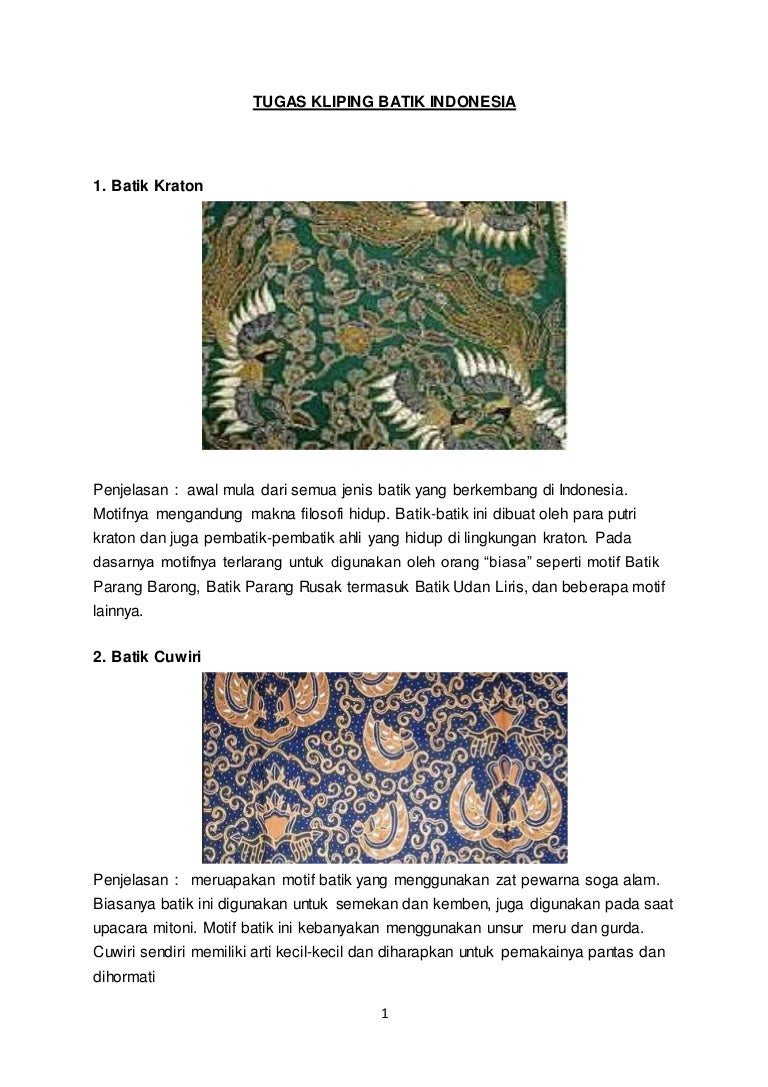 Detail 10 Gambar Batik Di Indonesia Beserta Penjelasannya Nomer 10