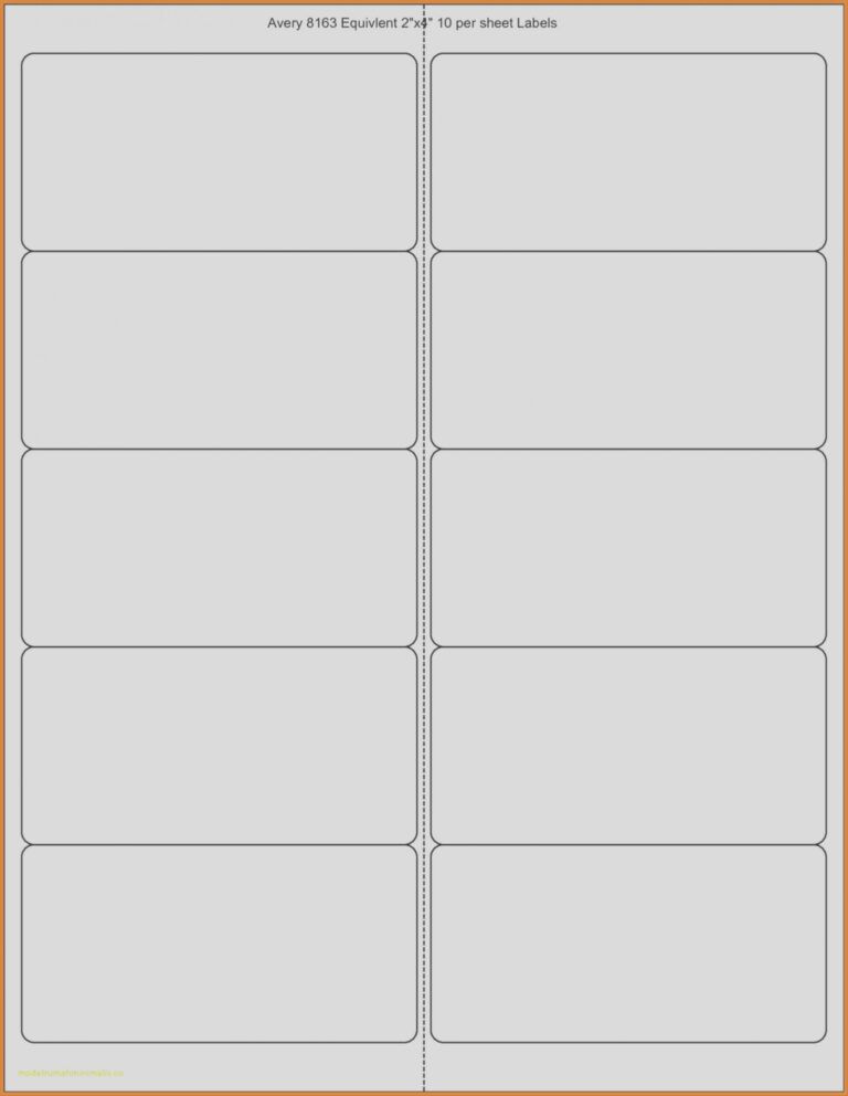 Detail 10 Labels Per Sheet Template Word Nomer 13