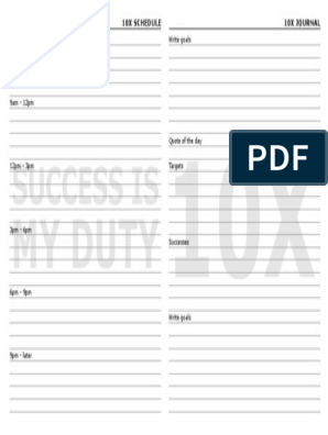 Detail 10x Planner Template Nomer 6