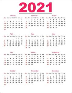 Detail 12 Month Calendar Template 2021 Nomer 14