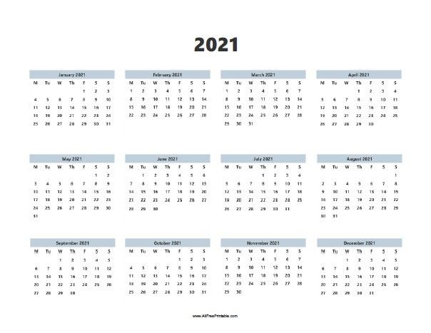 Detail 12 Month Calendar Template 2021 Nomer 21
